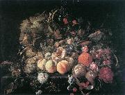 HEEM, Cornelis de Still-Life with Flowers and Fruit sg Spain oil painting artist